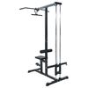 vidaXL Lat machine Nero 110 x 70 x 187 cm Acciaio verniciato a polvere