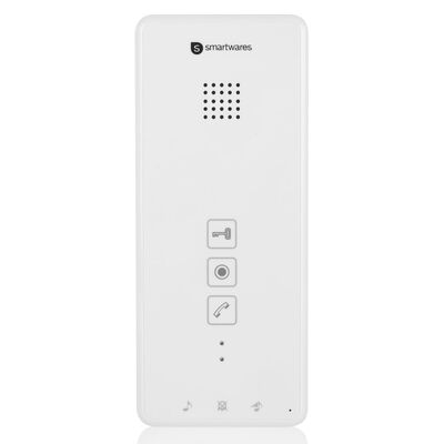 Smartwares Sistema Audio Citofono 4 Appartamenti 20,5x8,6x2,1cm Bianco