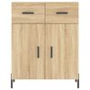 vidaXL Credenza Rovere Sonoma 69,5x34x180 cm in Legno Multistrato