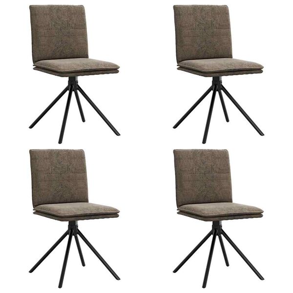 vidaXL Sedie da Pranzo 4 pz Grigio Scuro in Similpelle Scamosciata