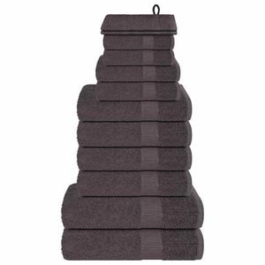 vidaXL Set di asciugamani 12 pezzi FROGN Antracite 360 g/m&sup2;