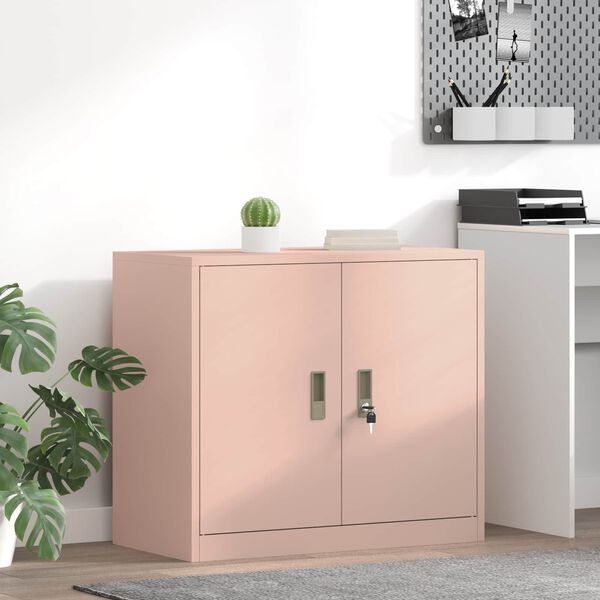 vidaXL Armadio Rosa 80 x 40 x 70 cm Acciaio