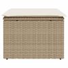 vidaXL Sgabello Giardino con Cuscino Beige 55x55x37 cm in Polyrattan