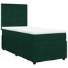 vidaXL Giroletto a Molle con Materasso Verde Scuro 80x200 cm Velluto