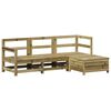 vidaXL Set Divani da Giardino 4 pz in Legno Impregnato di Pino