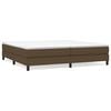 vidaXL Struttura Letto a Rete a Molle Marrone Scuro 200x200 cm in Tessuto