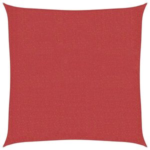 vidaXL Vela Parasole 160 g/m&sup2; Rossa 2,5x2,5 m in HDPE