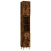 vidaXL Armadietto Bagno Rovere Fumo 30x30x190 cm in Legno Multistrato