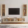 vidaXL Set di Mobili Porta TV 4 pz Rovere Sonoma in Legno Multistrato