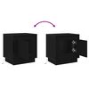 vidaXL Armadio da Notte 2 pcs Nero 44 x 34,5 x 45 cm Legno multistrato