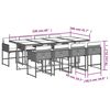 vidaXL Set Pranzo da Giardino 9 pz con Cuscini Beige Misto Polyrattan