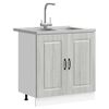 vidaXL Mobile da cucina Kalmar Grigio Sonoma 80 x 46 x 81,5 cm