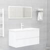 vidaXL Mobile con Lavabo Integrato Bianco in Legno Multistrato