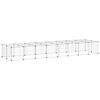 vidaXL Gabbia per Animali 36 Pannelli con Porta Nera 35x35 cm Acciaio