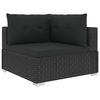 vidaXL Set Divani da Giardino 10 pz con Cuscini in Polyrattan Nero