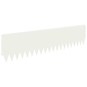 vidaXL Bordura per Prato 20 pcs 103 x 25 cm Acciaio Bianco