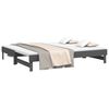 vidaXL Dormeuse Estraibile Grigia 2x(80x200) cm Legno Massello di Pino