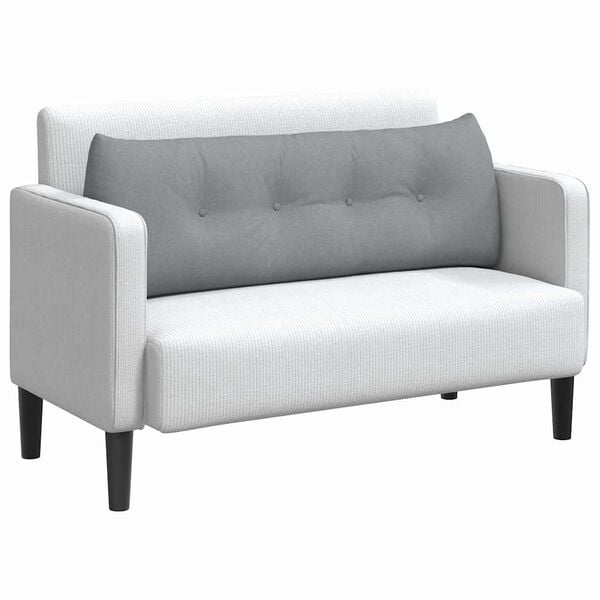 vidaXL Cuscino per Schiena Grigio chiaro 140 x 24 x 50 cm Tessuto