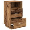 vidaXL Comodini 2 pz con 2 Cassetti Legno Antico 36x36x68 cm