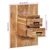 vidaXL Comodino 60x32x80 cm in Legno Massello di Acacia