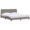 vidaXL Giroletto senza Materasso Tortora 180x200 cm in Tessuto