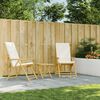 vidaXL Sedie da Giardino Pieghevoli Reclinabili 2 pz con Cuscini Bamb&ugrave;