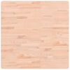 vidaXL Piano per Tavolo 80x80x1,5 cm Quadrato Legno Massello di Faggio