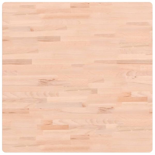vidaXL Piano per Tavolo 80x80x1,5 cm Quadrato Legno Massello di Faggio
