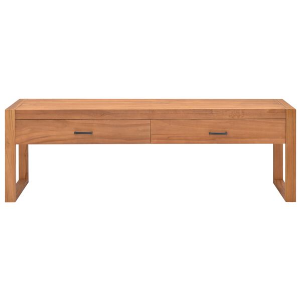 vidaXL Mobile Porta TV 120x40x45 cm in Legno Massello di Teak