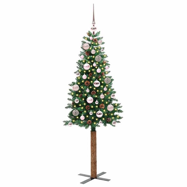 vidaXL Albero di Natale snodato con 150 LED con supporto Verde 150 cm