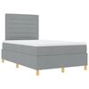 vidaXL Letto a Sorgente LED Grigio chiaro 120 x 190 cm Tessuto