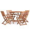 vidaXL Set da Pranzo per Giardino 5 pz in Legno Massello di Acacia