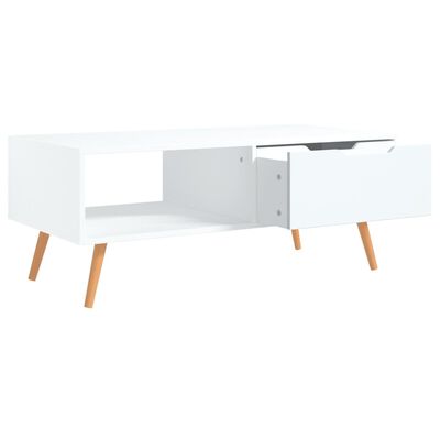 vidaXL Tavolino da Salotto Bianco 100x49,5x43 cm in Legno Multistrato