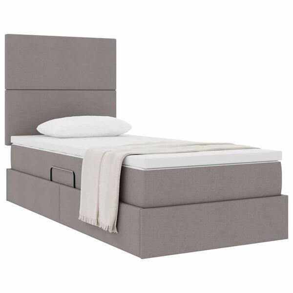 vidaXL Letto con contenitore e materasso Talpa 100 x 200 cm Poliestere