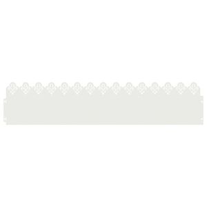 vidaXL Bordure per prato 10 pz 103 x 0,05 x 22 cm Acciaio Bianco