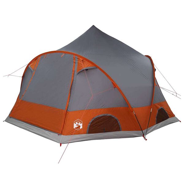 vidaXL Tenda a Cupola con tetto Grigio e arancione 505 x 450 x 248 cm