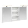 vidaXL Set di Armadi da Bagno 3 pz Bianco 126 x 16 x 62.5 cm