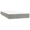vidaXL Materasso a Molle Insacchettate Rigidit&agrave; Media Grigio Chiaro 80x210x20 cm in Velluto