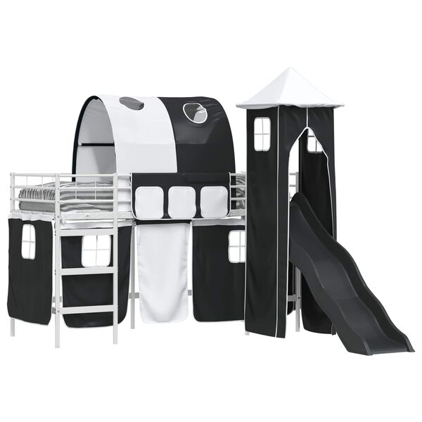 vidaXL Bianco e Nero 90 x 190 cm