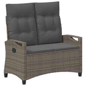 vidaXL Panchina da giardino Grigio e Grigio Scuro 105 x 60 x 112 cm