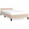 vidaXL Giroletto con Testiera senza Materasso Cappuccino 90x190 cm