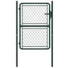 vidaXL Cancello da Giardino in Acciaio 100x125 cm Verde