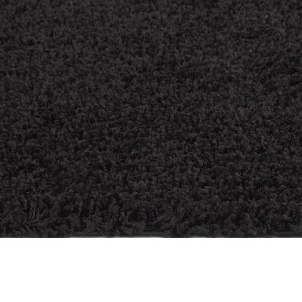 vidaXL Tappeto Shaggy a Pelo Alto Nero 140x200 cm