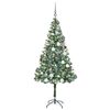 vidaXL Albero di Natale artificiale Verde 180 cm PVC e Acciaio