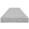 vidaXL Scaffale a Parete Grigio Cemento 120x23,5x3,8 cm in MDF