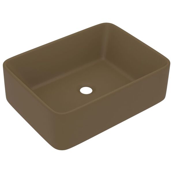 vidaXL Lavandino Luxury Crema Opaco 41x30x12 cm in Ceramica