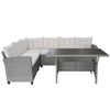 vidaXL Set Divani da Giardino 3 pz con Cuscini in Polyrattan Grigio
