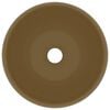 vidaXL Lavandino Lusso Rotondo Crema Opaco 40x15 cm in Ceramica