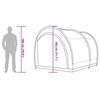 vidaXL Tenda porta biciclette Grigio e arancione 256 x 222 x 182 cm