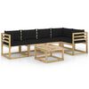 vidaXL Set Divani da Giardino 6pz con Cuscini Legno di Pino Impregnato